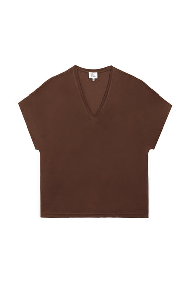 T-SHIRT FEMME MARCELINA MARRON MARRON
