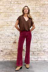 T-SHIRT FEMME MARCELINA MARRON MARRON