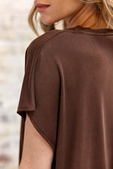 T-SHIRT FEMME MARCELINA MARRON MARRON