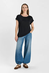 T-SHIRT FEMME PETRO BLACK BLACK