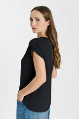 T-SHIRT FEMME PETRO BLACK BLACK