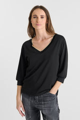 T-SHIRT FEMME TICKA NOIR NOIR