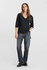 T-SHIRT FEMME TICKA NOIR NOIR