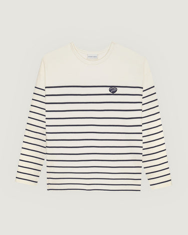 T-SHIRT FEMME BRAUDEL IVORY NAVY IVORY NAVY