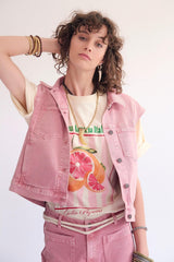 T-shirt MKT Studio Tilima illustration Italie naturel – vue 3