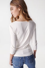 T-SHIRT FEMME BLANC BLANC