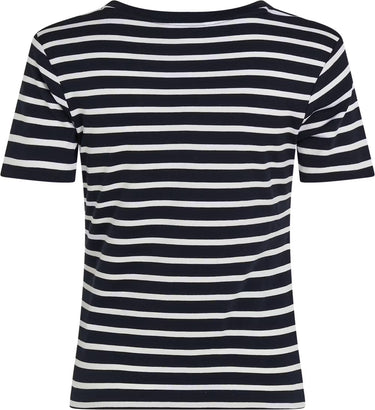 T-SHIRT FEMME SLIM CODY V-NK SS MARINE / BLANC MARINE / BLANC