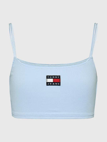 T-SHIRT FEMME CROP RIB BADGE CIEL CIEL