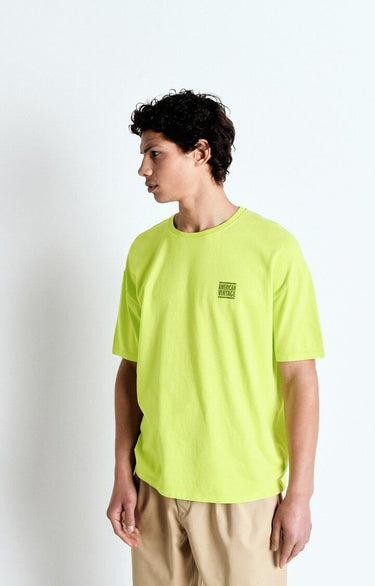 T-SHIRT HOMME YKOBOW JAUNE JAUNE