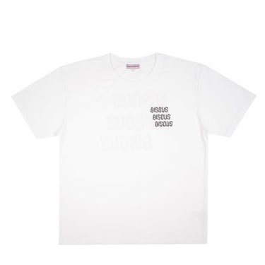 T-SHIRT HOMME BISOUS X3 BACK BLANC BLANC