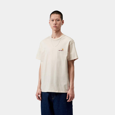 T-SHIRT HOMME AMERICAN SCRIPT BEIGE BEIGE
