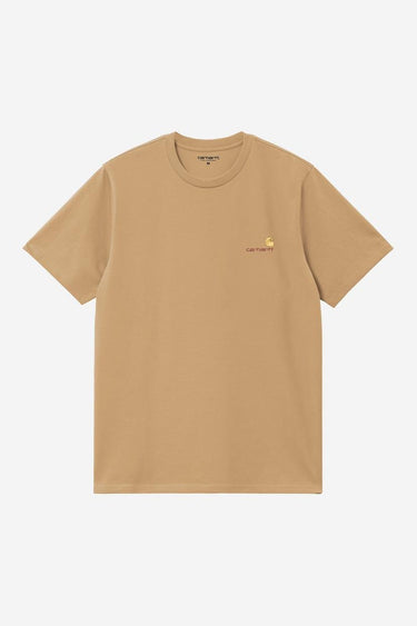 T-SHIRT HOMME AMERICAN SCRIPT MARRON MARRON