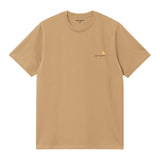 T-SHIRT HOMME AMERICAN SCRIPT MARRON MARRON