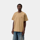 T-SHIRT HOMME AMERICAN SCRIPT MARRON MARRON