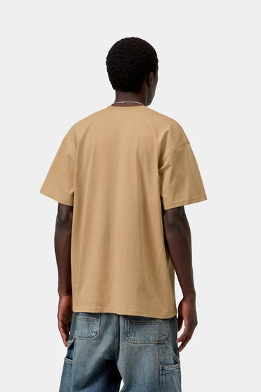 T-SHIRT HOMME AMERICAN SCRIPT MARRON MARRON