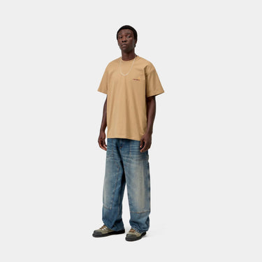 T-SHIRT HOMME AMERICAN SCRIPT MARRON MARRON