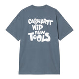 T-SHIRT HOMME CUTOUT BLEU BLEU
