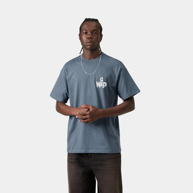 T-SHIRT HOMME CUTOUT BLEU BLEU