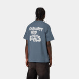 T-SHIRT HOMME CUTOUT BLEU BLEU