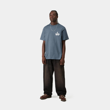 T-SHIRT HOMME CUTOUT BLEU BLEU