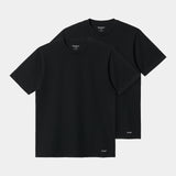 T-SHIRT HOMME PACK X2 CREW NECK NOIR NOIR