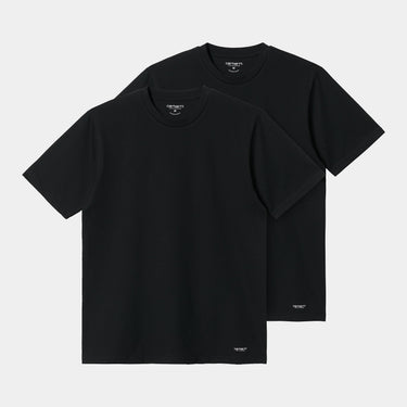 T-SHIRT HOMME PACK X2 CREW NECK NOIR NOIR