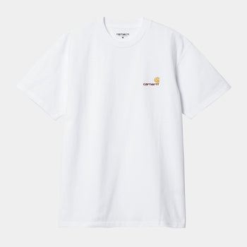 T-SHIRT HOMME S/S AMERICAN SCRIPT BLANC BLANC