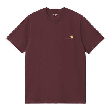 T-SHIRT HOMME S/S AMERICAN SCRIPT BORDEAUX BORDEAUX