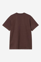 T-SHIRT HOMME S/S AMERICAN SCRIPT MARRON MARRON