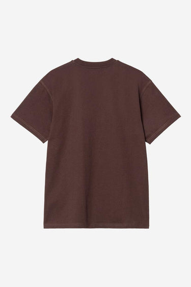T-SHIRT HOMME S/S AMERICAN SCRIPT MARRON MARRON