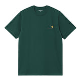 T-SHIRT HOMME S/S AMERICAN SCRIPT VERT FONCE VERT FONCE