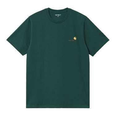 T-SHIRT HOMME S/S AMERICAN SCRIPT VERT FONCE VERT FONCE