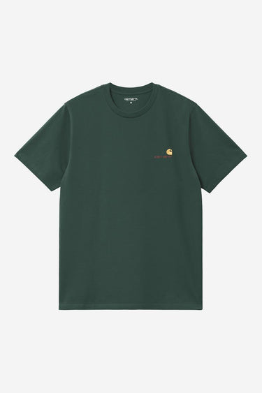 T-SHIRT HOMME S/S AMERICAN SCRIPT VERT FONCE VERT FONCE