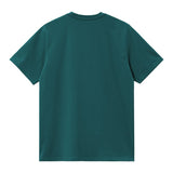 T-SHIRT HOMME S/S AMERICAN SCRIPT VERT FONCE VERT FONCE