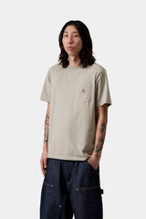 T-SHIRT HOMME S/S POCKET GRIS GRIS