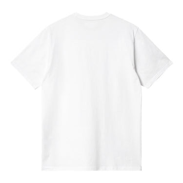 T-SHIRT HOMME S/S POCKET HEART BLANC BLANC