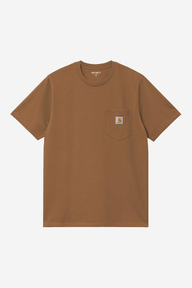 T-SHIRT HOMME S/S POCKET MARRON MARRON