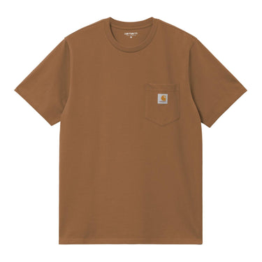 T-SHIRT HOMME S/S POCKET MARRON MARRON