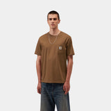 T-SHIRT HOMME S/S POCKET MARRON MARRON
