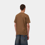 T-SHIRT HOMME S/S POCKET MARRON MARRON
