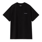 T-SHIRT HOMME S/S SCRIPT EMBROIDER NOIR NOIR