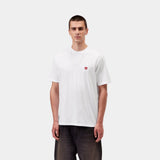 T-SHIRT HOMME SMALL HEART BLANC BLANC