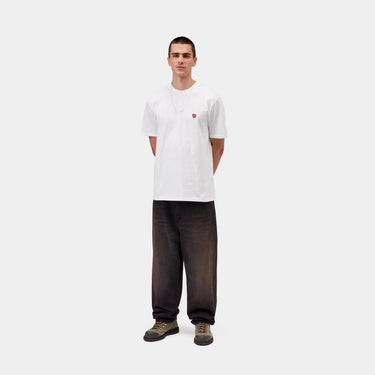 T-SHIRT HOMME SMALL HEART BLANC BLANC