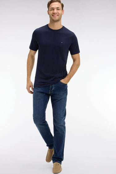 T-SHIRT HOMME LOGO COL ROND MARINE MARINE