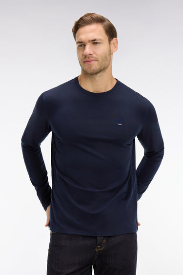 T-SHIRT HOMME LOGO COL ROND MARINE MARINE