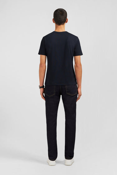 T-SHIRT HOMME LOGO COL ROND NOIR NOIR