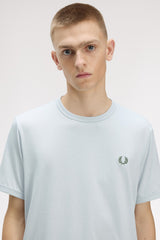T-SHIRT HOMME RINGER BLEU CIEL 28A BLEU CIEL 28A