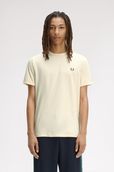 T-SHIRT HOMME RINGER ECRU 91B ECRU 91B