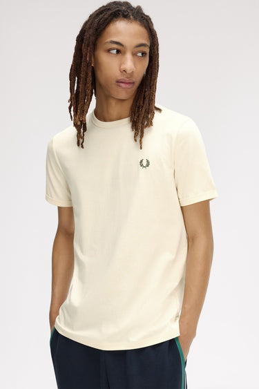 T-SHIRT HOMME RINGER ECRU 91B ECRU 91B