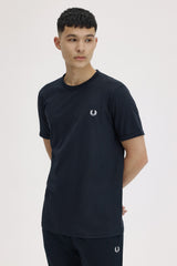 T-SHIRT HOMME RINGER MARINE 608 MARINE 608